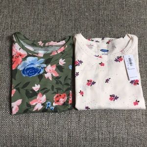 2 long sleeve t shirts old navy floral new! 5